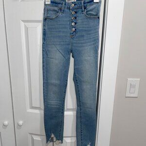 Abercrombie & Fitch High Rise Super Skinny Ankle Jeans